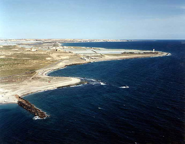 Punta de Los Baños, ensenada de las Entinas y Almerimar