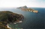 Isla de Dragonera por el lado de Cap Tramuntana. Vista desde el Norte