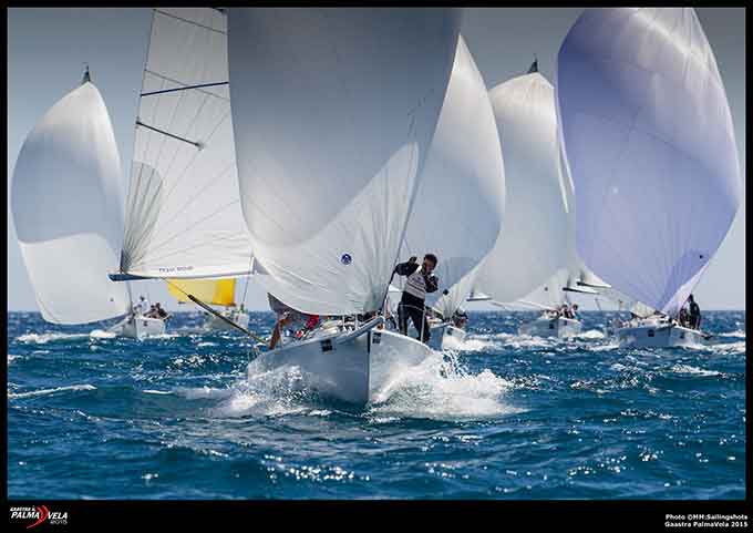 Los J80 durante una de las pruebas