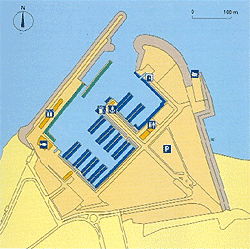 Plano del puerto deportivo de Chipiona