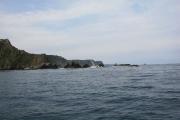 Islotes de la Pt. Regalina. Al fondo Cabo Busto