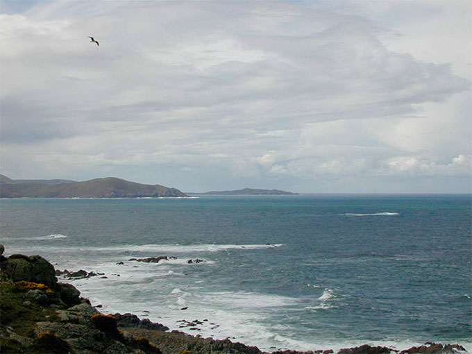 La costa hacia el S de Touriñán