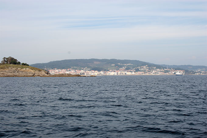 Punta Seame o Papatimons. Al Fondo Portonovo y Sanxenxo