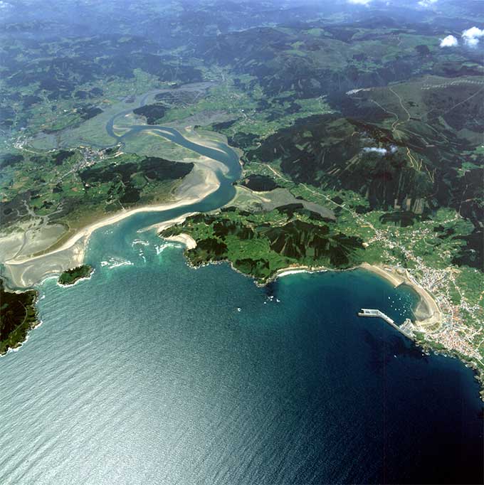 Foto aérea de la Ría de Ortigueira