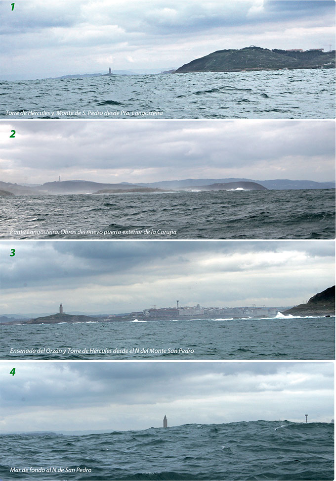 Secuencias de la aproximación a la Ría de la Coruña desde el W 1