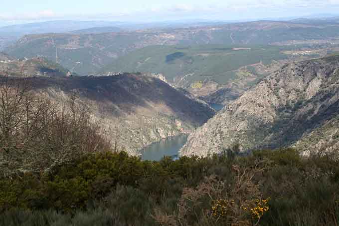 Paisaje del cañón desde la carretera antes de llegar al mirador de la columna