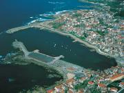 Vista aérea del puerto de A Garda