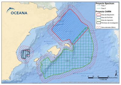 Cairn efectuará medio millón de cañonazos en los sondeos sísmicos entre Baleares y Valencia