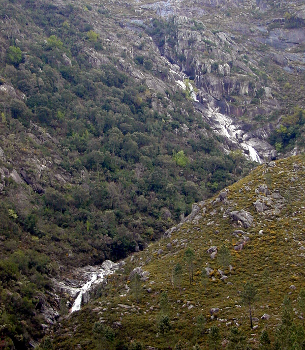 Afluentes en bajada por el valle desembocando en cascada 2