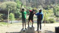 El Piragüismo Penedo gana la primera prueba de la liga gallega de promoción de slalom.