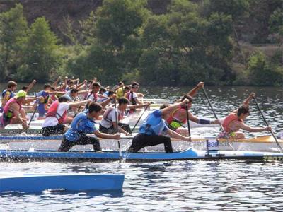 Barra de Miño acoge el campeonato gallego de barcos de equipo.