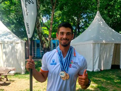 Poker de medallas para Roi Rodríguez en su participación en las copas del mundo de Hungría y Serbia 