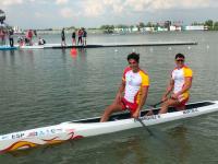 El C-2 del gallego Noel Domínguez y el sevillanoa Gonzalo Martín Fijo, a cinco décimas de la medalla en C-2 1.000