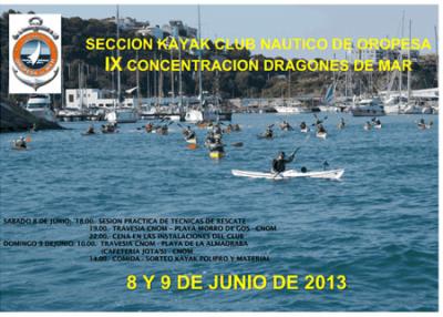 Empieza la cuenta atrás para la IX Concentración de Dragones de Mar en el CN Oropesa 