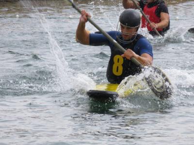 Adrián Hermida y Alex Casal con el elenco Nacional, bronce en el Mundial de Kayak Polo