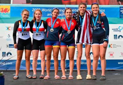 PAULA BLANCA ESPINOSA y MIRANDA TORRES PUJANTE Campeonas del Mundo de remo de mar beach sprint