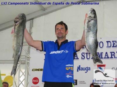 Antonio Linares y Silvia Albarracín, campeones de España de pesca submarina