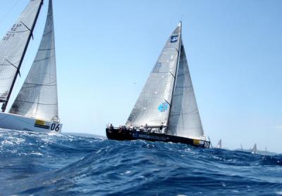 Mutua Madrileña se adjudico la regata de entrenamiento de la Regata Breitling del Circuito Audi MedCup en aguas de la bahía de Palma de Mallorca.