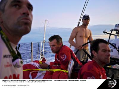 Comprimidos frente a la costa de Brasil, tres barcos en menos de ocho millas.