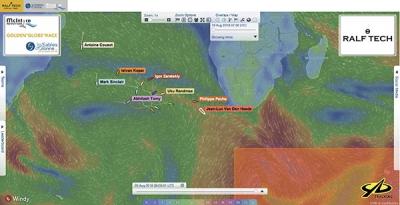 Día 51 de regata de la Golden Globe Race. Límite sur en el Océano Índico elevado a 42 ° S