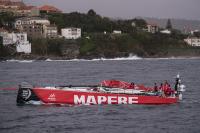 El MAPFRE desarbola en una sesión de pruebas