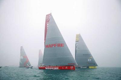 La flota de la Volvo Ocean Race ha tomado hoy la salida de la etapa 3