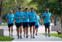 Telefónica inicia los entrenamientos en Miami. El navegante Andrew Cape advierte que estamos ante una etapa muy seria.