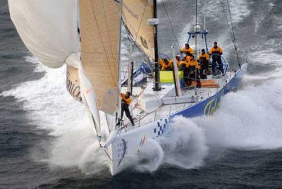 VOR “Telefónica Azul” rumbo a Marina Rubicón,Lanzarote.