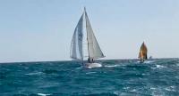 Dura regata de cruceros en la bahía de Las Palmas de Gran Canaria