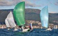 Gran regata del arousano CORSARIO VI y de los locales ENXUTO y SANUK en la 1º tirada del Interclubs Ría dse Pontevedra