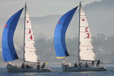 Morvan y Ainslie en la final del Master de España de Match Race