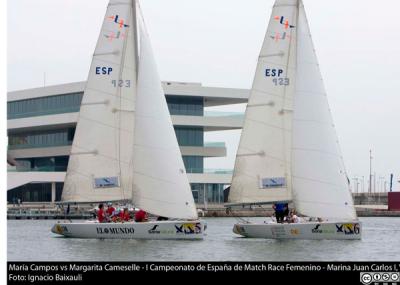 Nacional de Match Race Femenino. Cameselle sigue lider y todo es posible durante la jornada de mañana