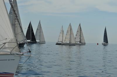 Salida de la Regata Sitges-Ciutadella  Los barcos han puesto rumbo directo al 150º, destino Ciutadella