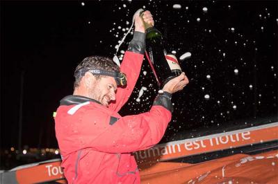 Anthony Marchand, primero en la 1ª etapa entre Le Havre y la bahía de Saint-Brieuc.