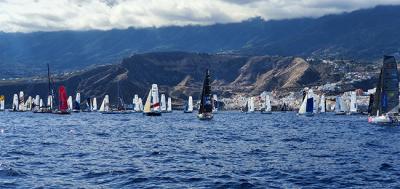 La flota de la regata MINI TRANSAT EUROCHE 2021 ya navega hacia la isla de Guadalupe