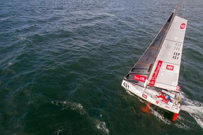 Primera noche de los 87 “Ministas” de la Mini-Transat La Boulangère