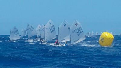 Alberto Morales.del Náutico de Arrecife campeón de Canarias de optimist