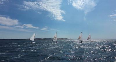 Alfonso Fernández, con la selección española de Laser Radial