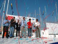 David Charles (Vela Ligera), Anna Pujol (Patín a Vela) i Jonquet (Crucero), ganadores del Gran Premi Generalitat de Catalunya.