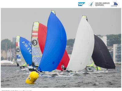 Diego Botín y Pablo Turrado líderes provisionales del Europeo de 49er