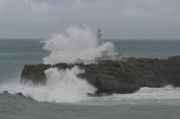 El fuerte temporal de viento y mar que ha azotado a la costa Cantábrica ha dejado sin actividad a la vela santanderina