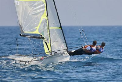 Enrique Luján y Antonio Torrado participan en el Campeonato del Mundo de 49er 