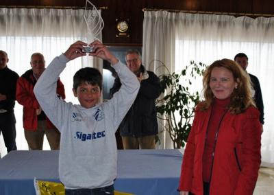 Jacobo García regatista del equipo Sigaltec de optimist vence en Aguete