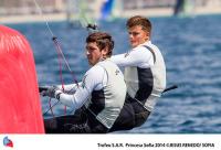 Los cántabros Diego Botín y Pablo Turrado plata provisional en el mundial juvenil de 49er