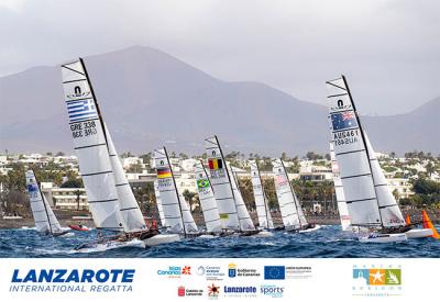 Los Nacra 17 e iQFOiL entran en juego en la Lanzarote International Regatta