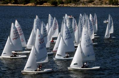 Los portugueses Diogo Pereira y Gonzalo Ribeiro al frente del Ibérico en el Pantano de San Juan