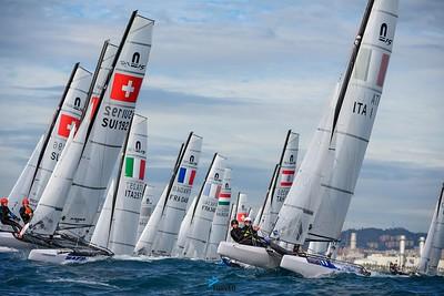 Marie Mazuay y Clément Guignard lideran la Nacra 15 European Super Series de Barcelona