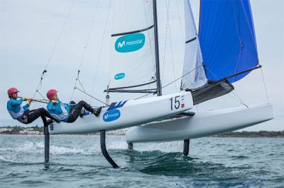 Martínez y Maslivets se suben al podio provisional del Mundial de Nacra 17