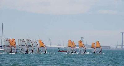 Primeros líderes de la Copa de España de Windsurf