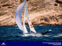 Tres tripulaciones españolas comienzan la final de la Copa del Mundo de vela olímpica en puestos de podio